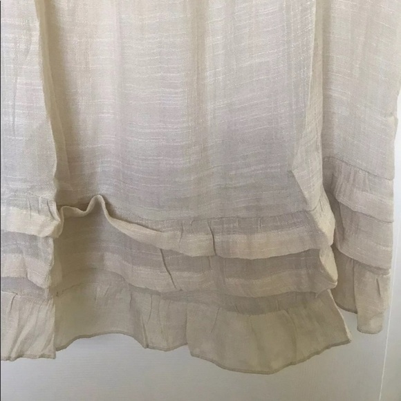 Cal style USA 2XL beige peasant boho top NEW - Picture 4 of 6